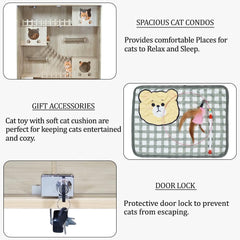 N120 WOODEN CAT VILLA