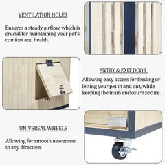 WOODEN CAT VILLA (EB-900) BEIGE