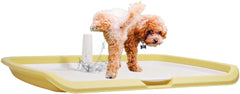 Dog potty training toilet for medium to large dogs, Durable plastic dog training pad holder with Detachable pee post, Carrying handle, and Grid design, Ideal for indoor & outdoor 66 cm