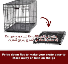 Dog Crate Large Pet Cage Foldable Kennel Playpen with Tray for Extra Large Medium Small Pet Puppy Cat Rabbit Indoor Outdoor 36' size 92x57x63 cm dimension