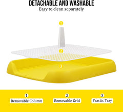 Dog potty toilet training tray for small to medium dogs, Durable plastic dog pee pad with Column design and Detachable grid design, Easy to clean, Ideal for indoor & outdoor 45 cm
