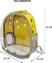 Pet backpack, Transparent breathable portable carrying bag, Airline-approved for cats and small dogs, Pet carrier designed for Travel, Hiking, and shopping outdoor