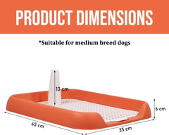 Dog potty toilet training tray for small to medium dogs, Durable plastic dog pee pad with Column design and Detachable grid design, Easy to clean, Ideal for indoor & outdoor 45 cm