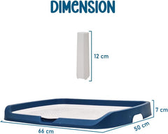 Pet training dog toilet, Reusable dog potty toilet with Grid design and Detachable column design, Durable pee pad holder for Large dogs, Suitable for both indoor & outdoor 66 cm