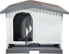 Plastic dog house for small to medium-sized Dogs, Durable PP Material dog house with Liftable Roof, Air vents, and Removable tray, Easy clean & Quick assembly for Indoor & Outdoor 88 cm