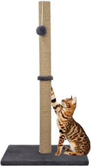 Cat tree scratching post with Dangling ball, Natural sisal scratching post, and Stable base, Durable cat climbing frame for indoor cats, Scratch-resistant activity center 75 cm (Grey)