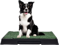 Artificial grass mat dog toilet for Medium to Large Dogs, Dog potty training tray with Pee isolation wall, Detachable design, and Removable tray, Ideal for Indoor/Outdoor use