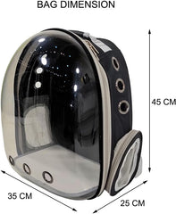 Pet backpack, Transparent breathable portable carrying bag, Airline-approved for cats and small dogs, Pet carrier designed for Travel, Hiking, and shopping outdoor