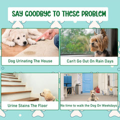 Dog training toilet for small to medium dogs, Detachable dog toilet with Shovel, Stainless steel grid, and Anti-slip pads, Suitable for indoor & outdoor, Leak-proof dog tray 52 cm