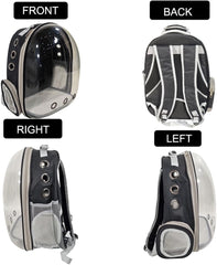 Pet backpack, Transparent breathable portable carrying bag, Airline-approved for cats and small dogs, Pet carrier designed for Travel, Hiking, and shopping outdoor
