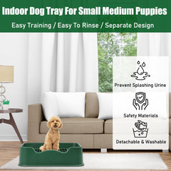 Pet dog toilet with Litter scoop, Stainless steel mesh wire, and Anti-slip bottom, Dog potty tray with training toilet for small to medium dogs, Ideal for indoor & outdoor use 52 cm