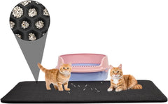 Cat litter mat with Honeycomb design, Water-resistant, and Washable EVA material, Double layer cat litter mat for Indoor cat litter boxes, Ideal for Multi-cat household, Easy to clean