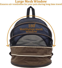 Pet carrier bag for cats and small dogs, Expandable cat backpack with Removable mat, Durable zipper, Ventilated mesh, and Adjustable shoulder straps, Ideal for Outdoor traveling 48 cm