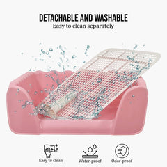 Dog training tray with Raised fence, Column design, and Detachable grid, Splash-proof pet potty for medium to large dogs, Ideal for training & Daily use, Easy to clean 53 cm