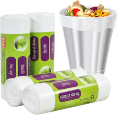 Biodegradable trash bags, heavy-duty Leak-proof trash bags with Corn starch based, 13Gal/50L Capacity disposable waste bag for Living room, Office, Bathroom, and Kitchen use (4Pcs)