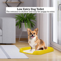 Dog potty toilet training tray for small to medium dogs, Durable plastic dog pee pad with Column design and Detachable grid design, Easy to clean, Ideal for indoor & outdoor 45 cm