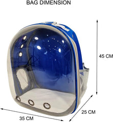 Pet backpack, Transparent breathable portable carrying bag, Airline-approved for cats and small dogs, Pet carrier designed for Travel, Hiking, and shopping outdoor