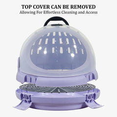 Cat Carrier | Spacious Pet Carrier for Dog & Cats with Safety lock, Handle & Ventilation Holes | Cat Travel Carrier for Outdoor Use with Transparent Design | Easy to Clean