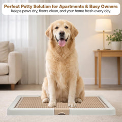 Large Dog Potty Tray Training Seat | Dog Toilet Pee Tray | Pee Pads for Dogs | Puppy Pee for Indoor & Outdoor Use | Keep Paws, Floor Clean & Portable