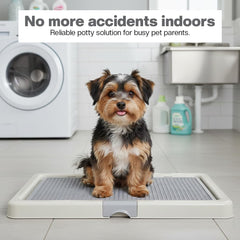 Pet training toilet for small to medium breeds, Durable plastic dog toilet with Detachable design and Anti-slip bottom, Ideal for indoor and outdoor use, Keep paws and floor clean 66 cm