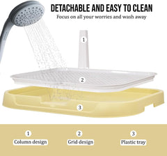 Dog potty training toilet, Portable dog toilet for medium to large dogs, Durable Leak-proof plastic dog tray with Column design and Detachable grid design, Easy to clean 54 cm