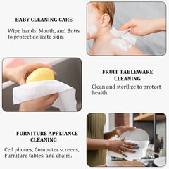 Disposable facial towel with Wall-mount and Pull-out design, Facial tissue for Cleaning, Skincare, and Makeup removal, 100% Cotton dry wipes, Ideal for All skin types 20 cm (Yellow)