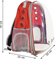 Pet backpack, Transparent breathable portable carrying bag, Airline-approved for cats and small dogs, Pet carrier designed for Travel, Hiking, and shopping outdoor