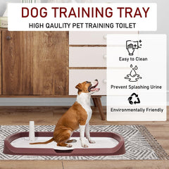 Pet training dog toilet, Reusable dog potty toilet with Grid design and Detachable column design, Durable pee pad holder for Large dogs, Suitable for both indoor & outdoor 66 cm