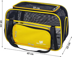 Cat Carrier Bag | Pet Travel Carrier for Dog & Cats with Top Sided Open | Handle & Breathable Mesh, Soft-Sided with Shoulder Strap | Comfortable Mat & Durable Dog Carrier (40cm)