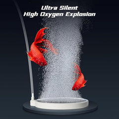 Aquarium Air Stone Bubbler, 3.2 Inch Nano Diffuser for 30-70 Gallon Fish Tank, Efficient Quiet Aerator Enhances Dissolved Oxygen, Ideal for 60-120cm Aquariums, (Air Pumps Not Included)