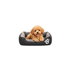 Pet bed with Soft plush, Low entry, Portable and Lightweight, 53 cm Cozy indoor lounger for puppies and kitten, Pet cushion with Raised sides, Comfortable, Warm, Washable & Breathable Pet Sofa