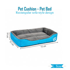 Pet bed with Soft plush, Low entry, Portable and Lightweight, 73 cm Cozy indoor lounger for small Dogs and Cats, Pet cushion with Raised sides, Comfortable, Warm, Washable & Breathable Pet Sofa