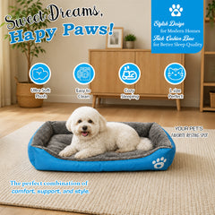 Pet bed with Soft plush, Low entry, Portable and Lightweight, 73 cm Cozy indoor lounger for small Dogs and Cats, Pet cushion with Raised sides, Comfortable, Warm, Washable & Breathable Pet Sofa