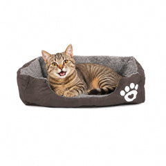 Pet bed with Soft plush, Low entry, Portable and Lightweight, 53 cm Cozy indoor lounger for puppies and kitten, Pet cushion with Raised sides, Comfortable, Warm, Washable & Breathable Pet Sofa