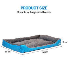 Dog bed with Raised bolster sides, Soft plush interior, and Non-slip bottom, Orthopedic dog bed for Medium & Large dogs, durable, comfortable dog sleeping bed, (XX-Large)