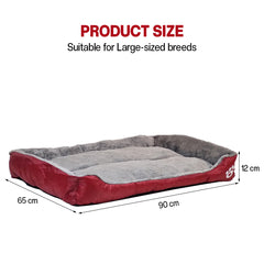 Dog bed with Raised bolster sides, Soft plush interior, and Non-slip bottom, Orthopedic dog bed for Medium & Large dogs, durable, comfortable dog sleeping bed, (XX-Large)