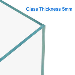 Ultra Clear Rimless Glass Aquarium Tank, Transparent Fish Tank for Freshwater & Saltwater Aquariums, Crystal Clear Glass Display Tank for Betta Fish, Shrimp, Aquascaping & Home Office Decor (27 L/15L)