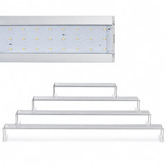 LED Aquarium Light for Fish Tanks, White LED Aquarium Lighting with Adjustable Extendable Brackets for Freshwater Aquariums, 4 Size Options