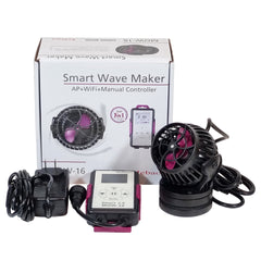 Jebao Smart Wave Maker MOW-16, WiFi Aquarium Circulation Pump with Manual Controller for Freshwater & Marine Tanks
