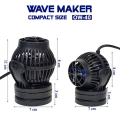 Wave Maker for Aquarium, Adjustable Water Flow Pump for Fish Tanks, 1200-15000L/H Flow Rate, Multiple Flow Modes, 360° Adjustable Direction, Strong Magnetic Mount, Quiet Water Circulation Pump