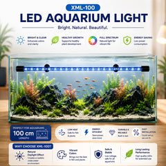 LED Aquarium Light for Fish Tanks, Multicolor LED Aquarium Lighting with Remote Control, Adjustable Mounting with Suction Cups, 3 Size Options