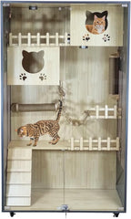 WOODEN CAT VILLA (B-8900) BLACK