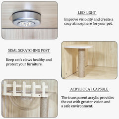 WOODEN CAT VILLA (B-10) BEIGE