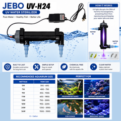 JEBO WATER STERILIZER UV-H13/UV-H24/UV-H36