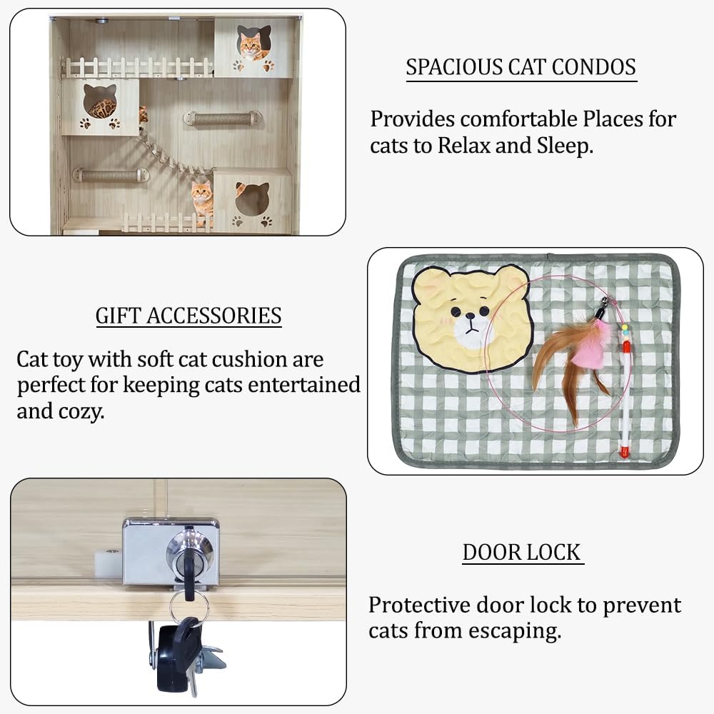 N120 WOODEN CAT VILLA