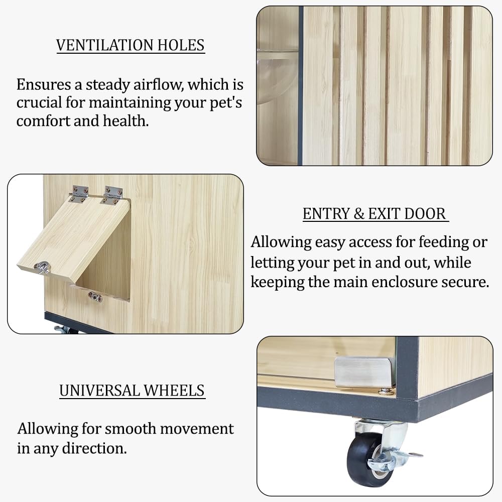 WOODEN CAT VILLA (B-10) BEIGE