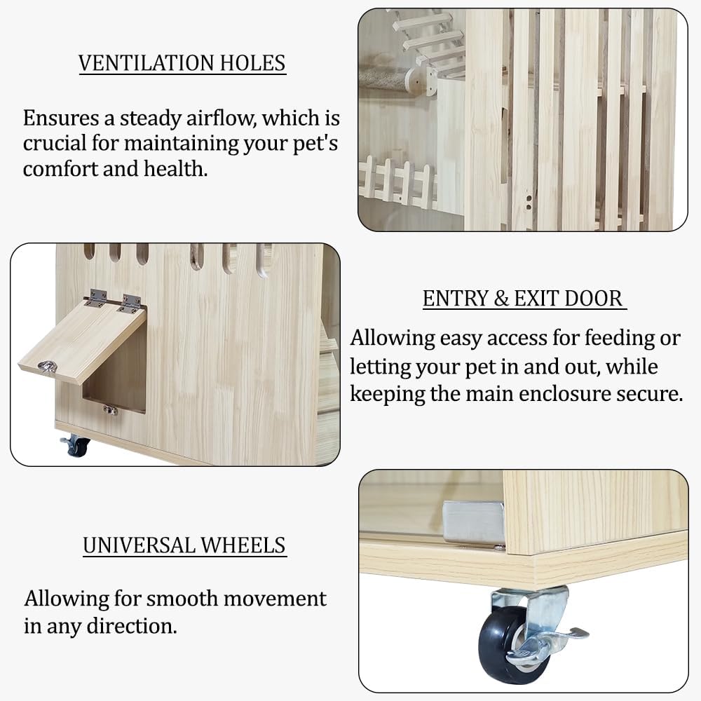 N120 WOODEN CAT VILLA