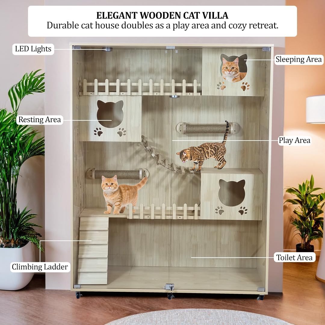WOODEN CAT VILLA (N120)