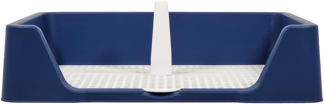 Pet dog toilet for medium-large breeds, Durable plastic dog tray with Column design, Raised fence, and Detachable grid design, Leak-proof dog potty tray, Ideal for indoor & outdoor 50 cm