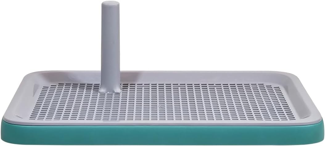 Dog potty training toilet with Pee guide post, Grid design, and Portable design, Durable plastic dog toilet for small to medium dogs, Ideal for Indoor/Outdoor use, 51 cm